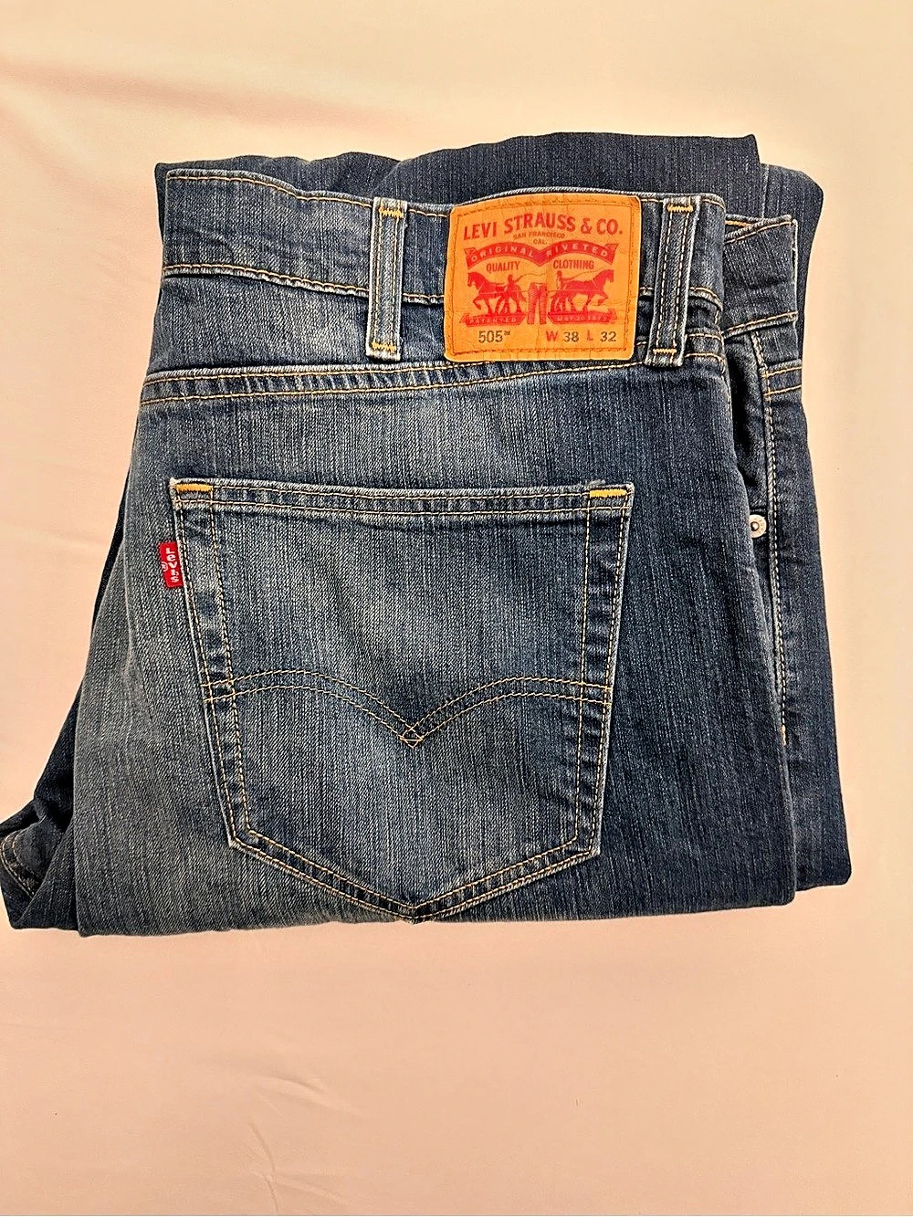 Levi's 505 Straight Leg Jeans Waist 38 Blue
